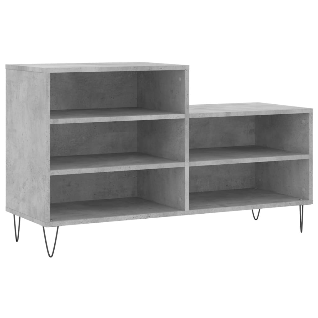 Vidaxl shoe cabinet 102x36x60 cm processed wood concrete gray