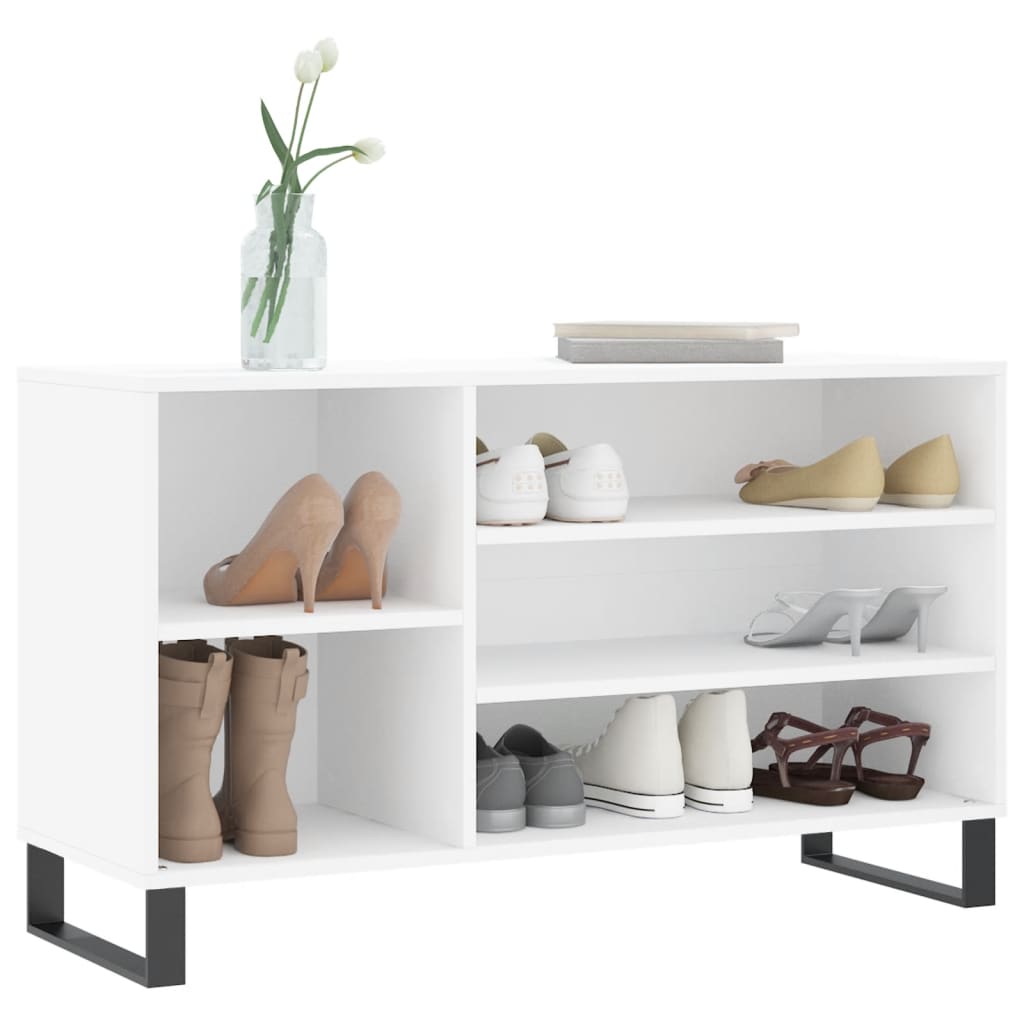 Vidaxl shoe cabinet 102x36x60 cm processed wood white