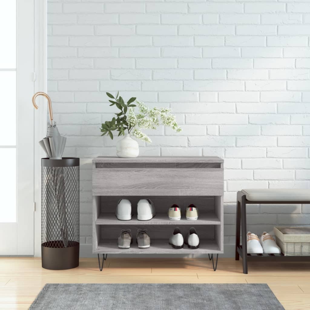 Vidaxl shoe cabinet 70x36x60 cm processed wood Sonoma gray