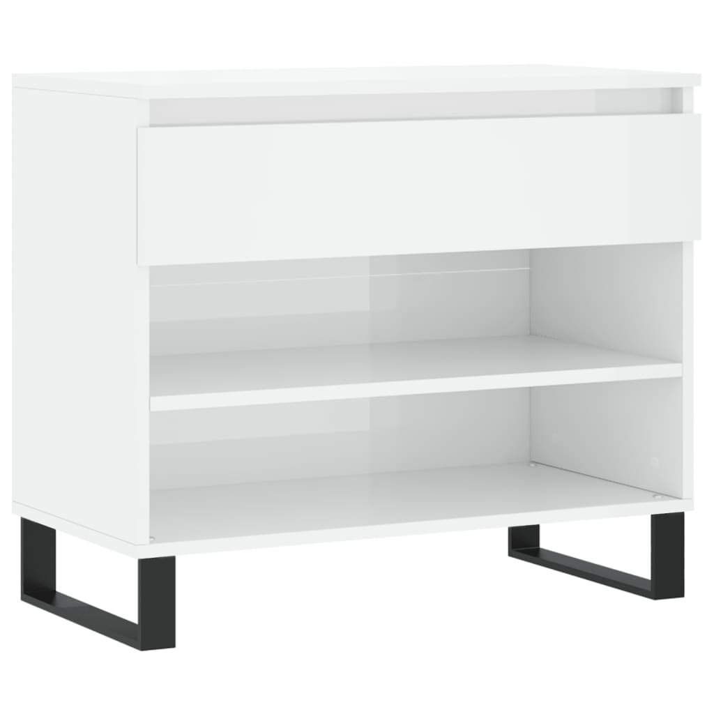 Vidaxl shoe cabinet 70x36x60 cm finished wood high-gloss white