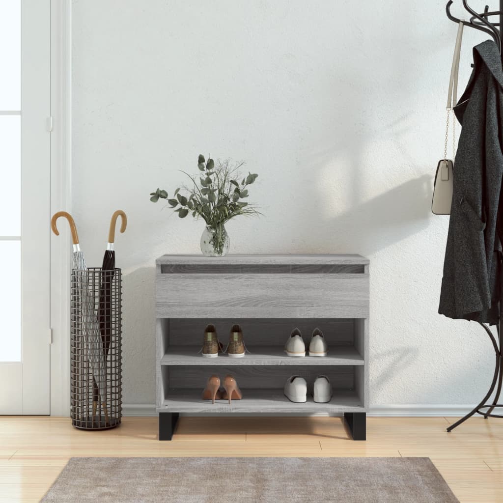 Vidaxl shoe cabinet 70x36x60 cm processed wood Sonoma gray