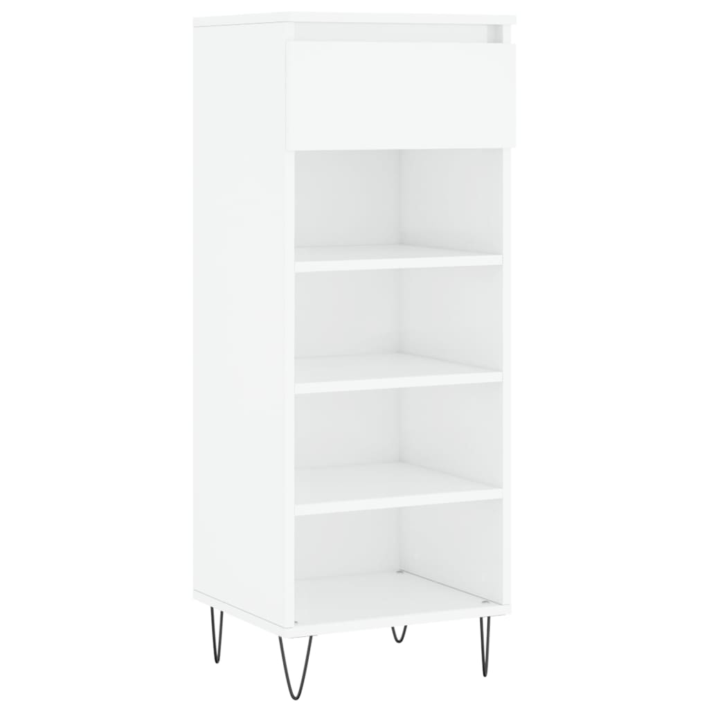 Vidaxl shoe cabinet 40x36x105 cm processed wood high-gloss white