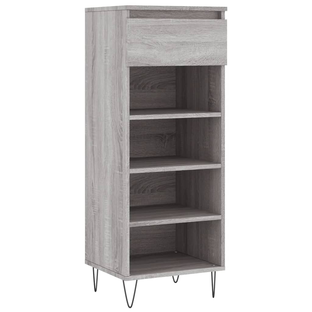 Vidaxl shoe cabinet 40x36x105 cm processed wood gray sonoma
