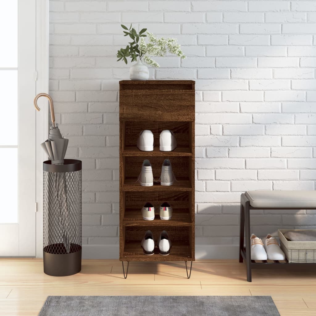 Vidaxl shoe cabinet 40x36x105 cm processed wood brown oak color