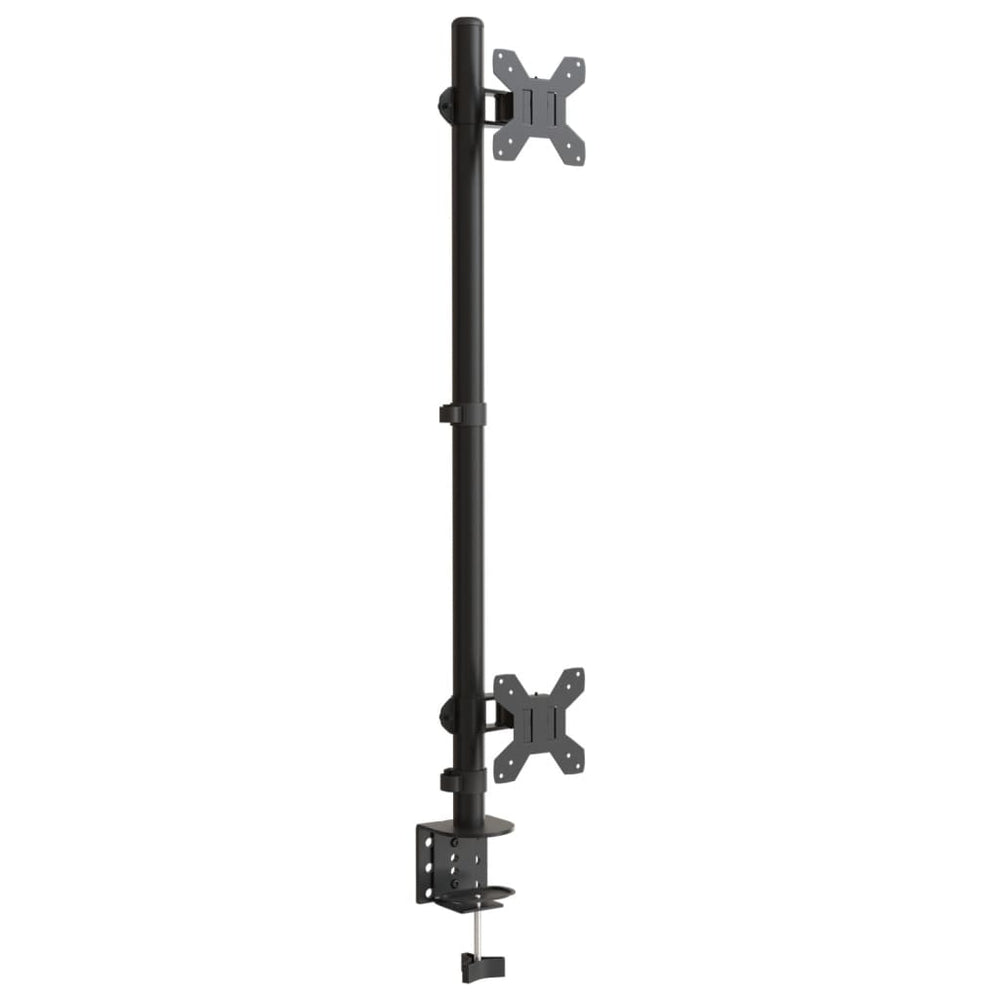 Vidaxl Monitor Stand Double VESA 75 100 mm Steel Black