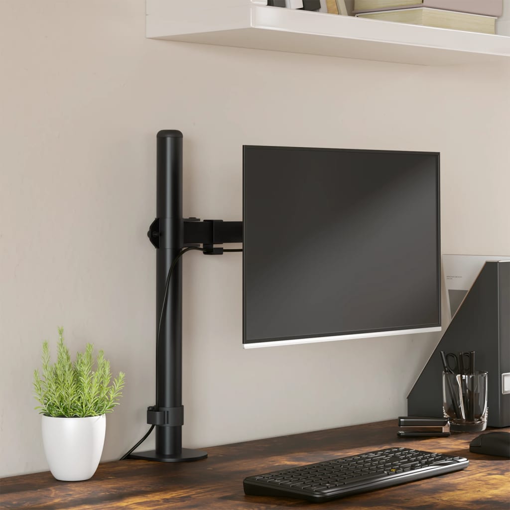 Vidaxl monitor mount vesa 75 100 mm black steel