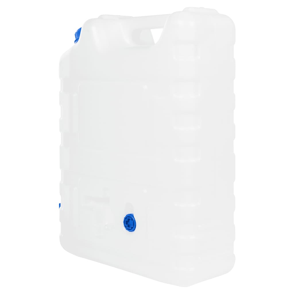 Vidaxl water tank with tap 20 l plastic transparent