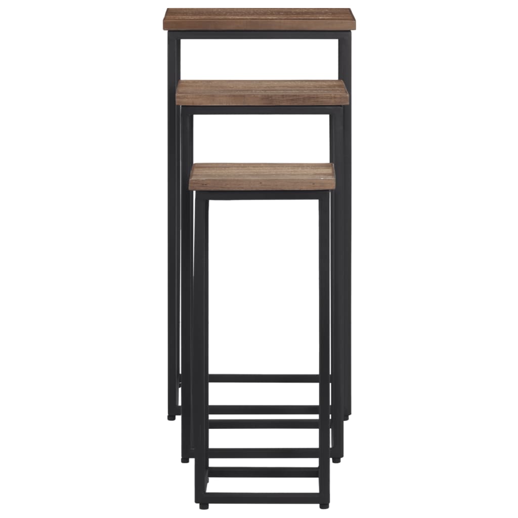 Vidaxl plant stands 3 pcs solid teak wood