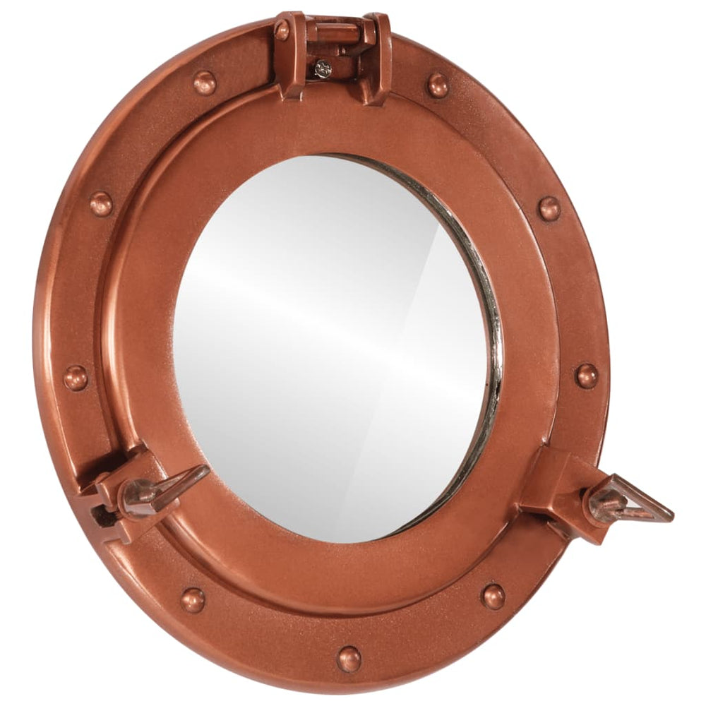 Vidaxl wall mirror porthole ø30 cm aluminum and glass