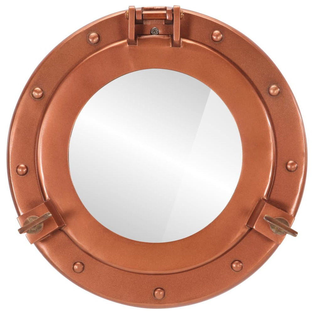 Vidaxl wall mirror porthole ø30 cm aluminum and glass