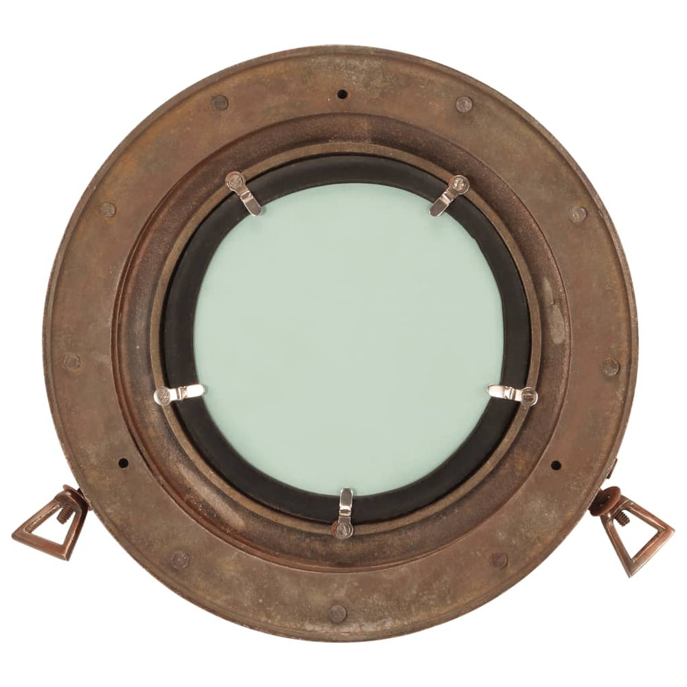 Vidaxl wall mirror porthole ø30 cm aluminum and glass