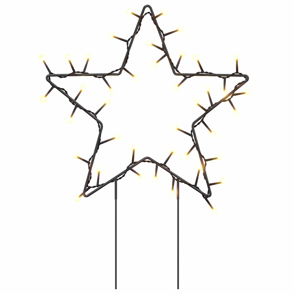 Vidaxl Christmas lights star 3 pcs with ground spikes 50 LEDs 29 cm
