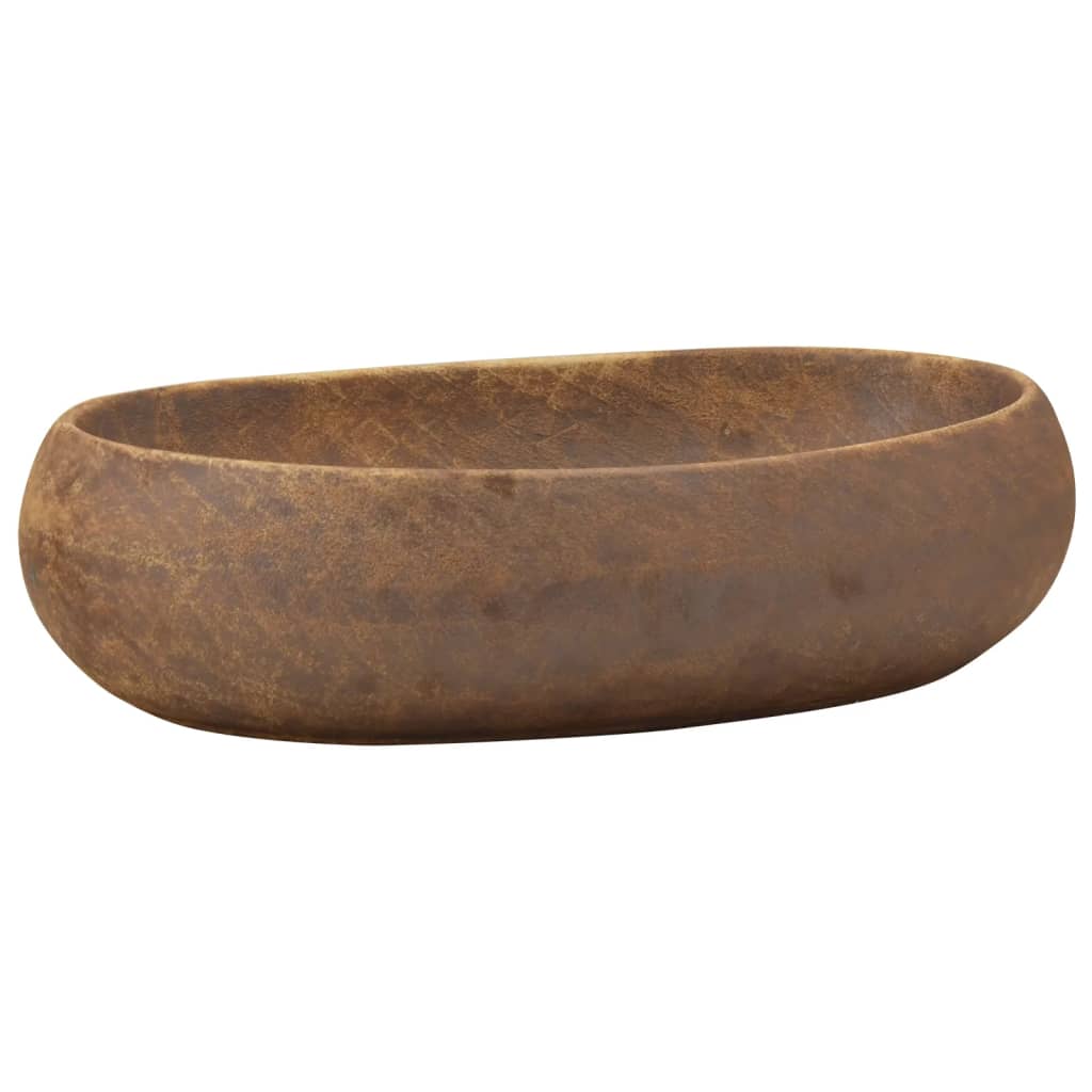 Vidaxx countertop sink oval 59x40x15 cm ceramic brown