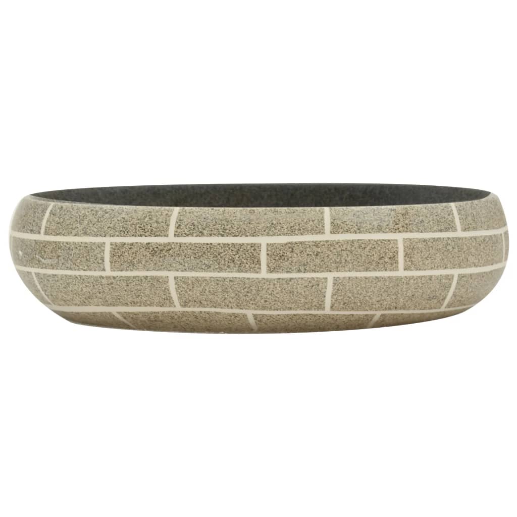 Vidaxx countertop ënnerzegoen oval 59x40x15 cm Keramik multi-faarweg