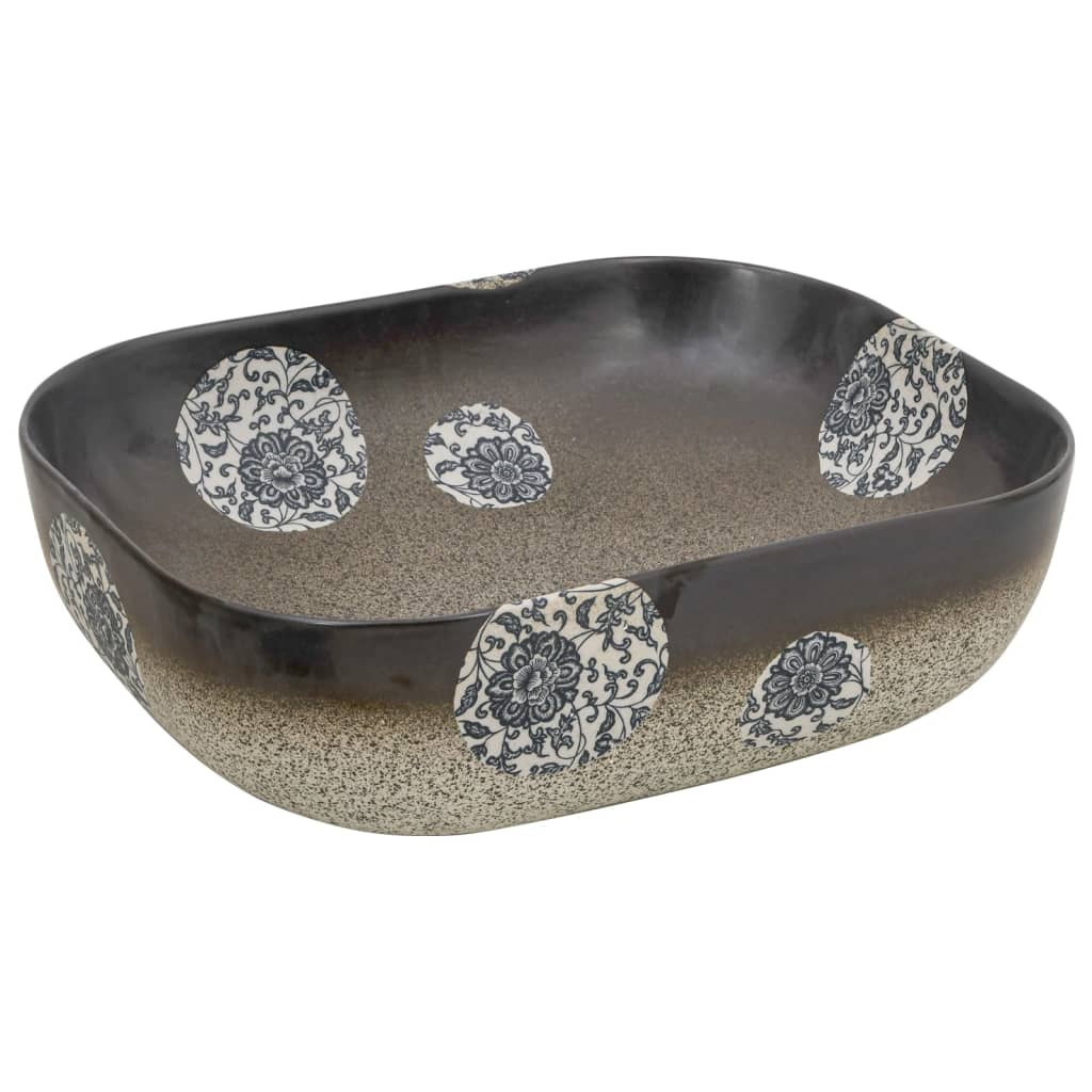 Vidaxx Aufsatzspüle rechteckig 48x37,5x13,5 cm Keramik Mehrfarbig