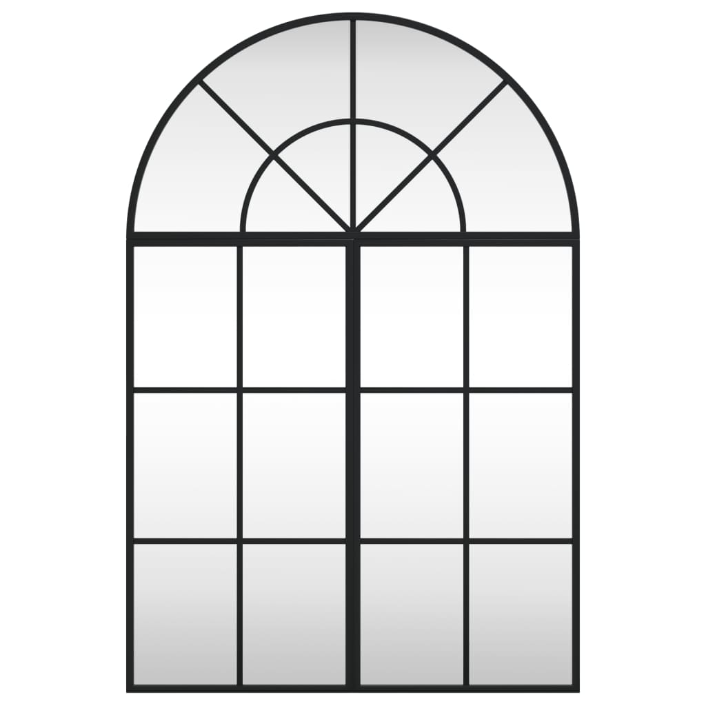 VidaXL Wall mirror arch 60x90 cm iron black