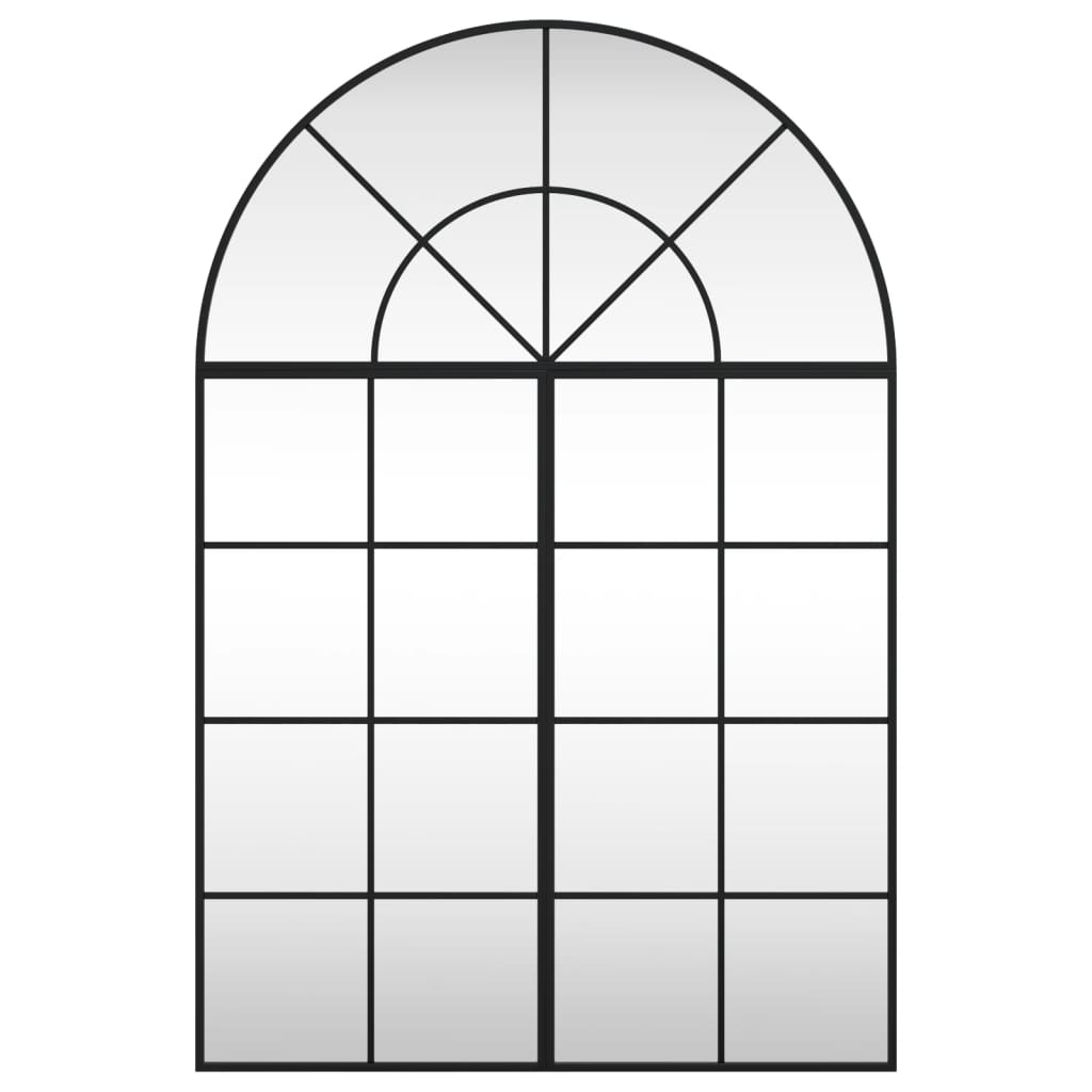 VidaXL Wall mirror arch 80x120 cm iron black