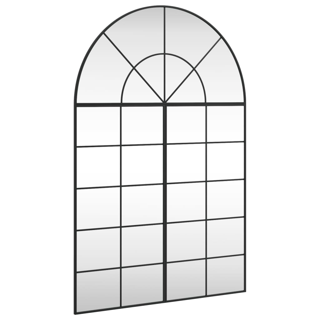 VidaXL Wall mirror arch 100x150 cm iron black
