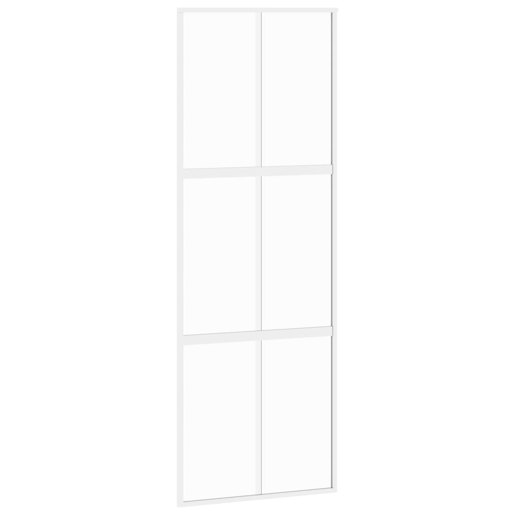 VidaXL sliding door 76x205 cm hardened glass and aluminum white