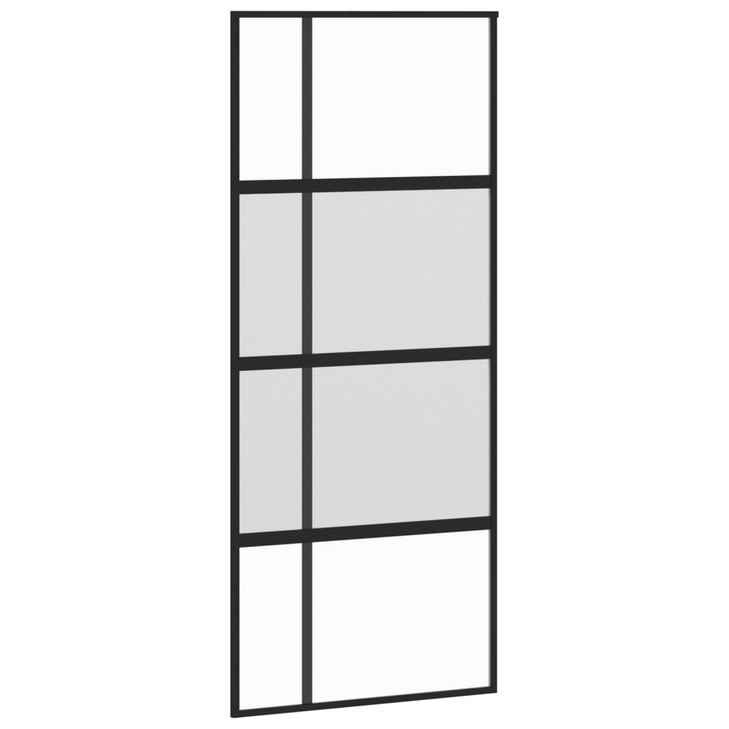 Vidaxx skyvedør 90x205 cm herdet glass og aluminium sort