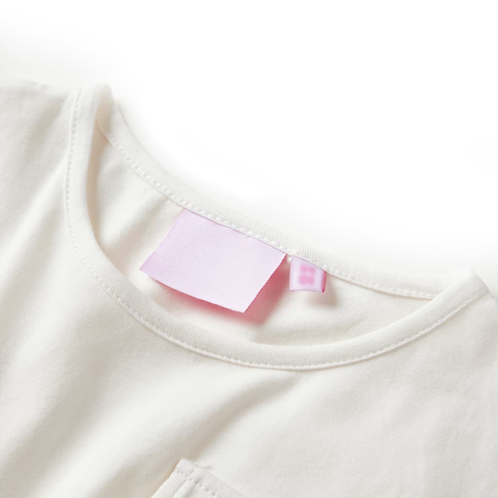 VidaXL Kinderjurk met korte mouwen 140 ecru