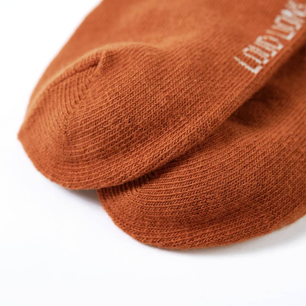 VidaXL Otroške hlačne nogavice 116 konjak barve