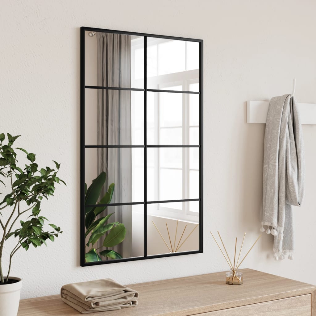 Vidaxx wall mirror rectangular 50x80 cm iron black