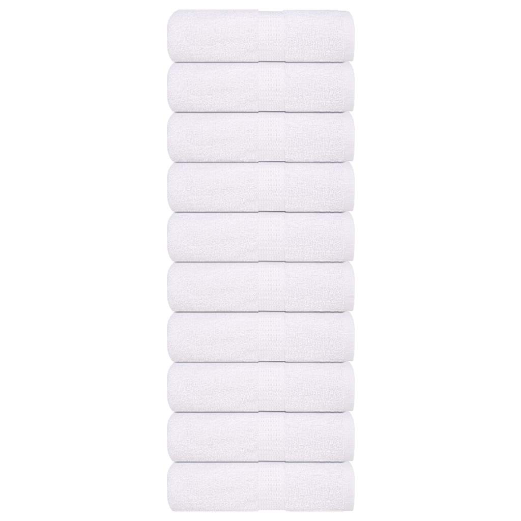 Vidaxl Guest Wipes da 10 pezzi 30x50 cm 360 g m² 100% di cotone bianco