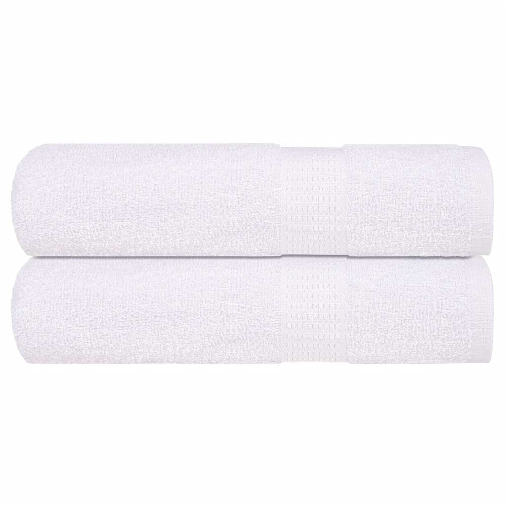 Serviettes de bain vidaxl 2 ST 100x150 cm 360 g m² 100% coton blanc