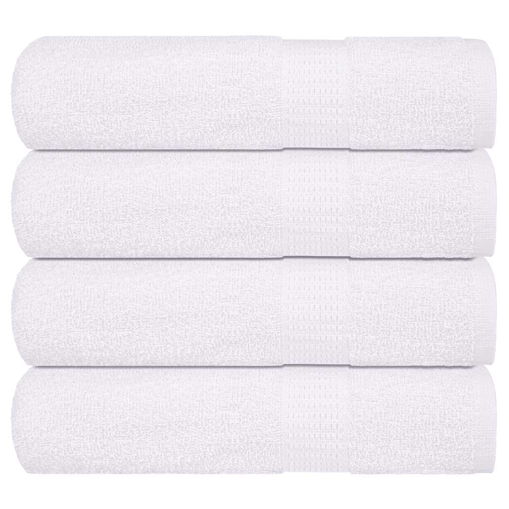 Serviettes de bain vidaxl 4 pcs 100x150 cm 360 g m² 100% coton blanc