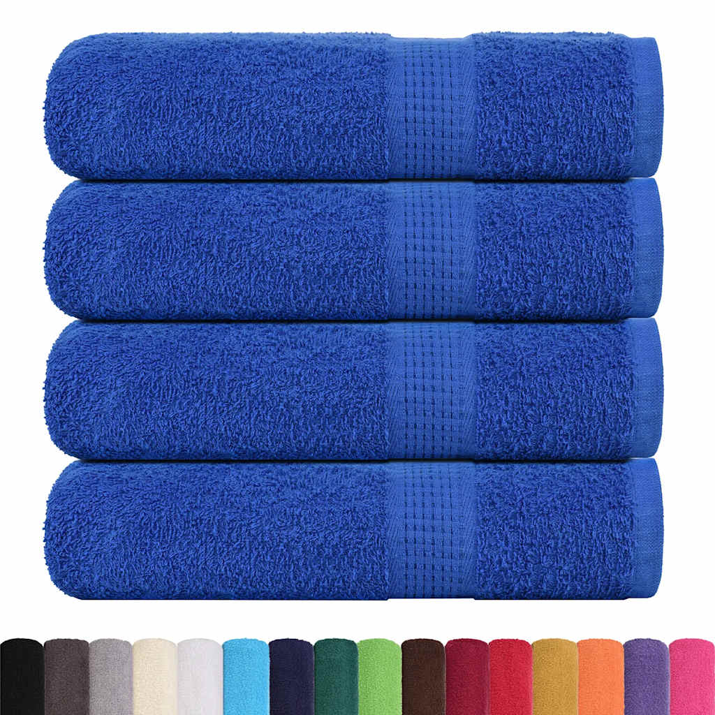 Vidaxl towels 4 pcs 50x100 cm 360 g m² 100% cotton blue