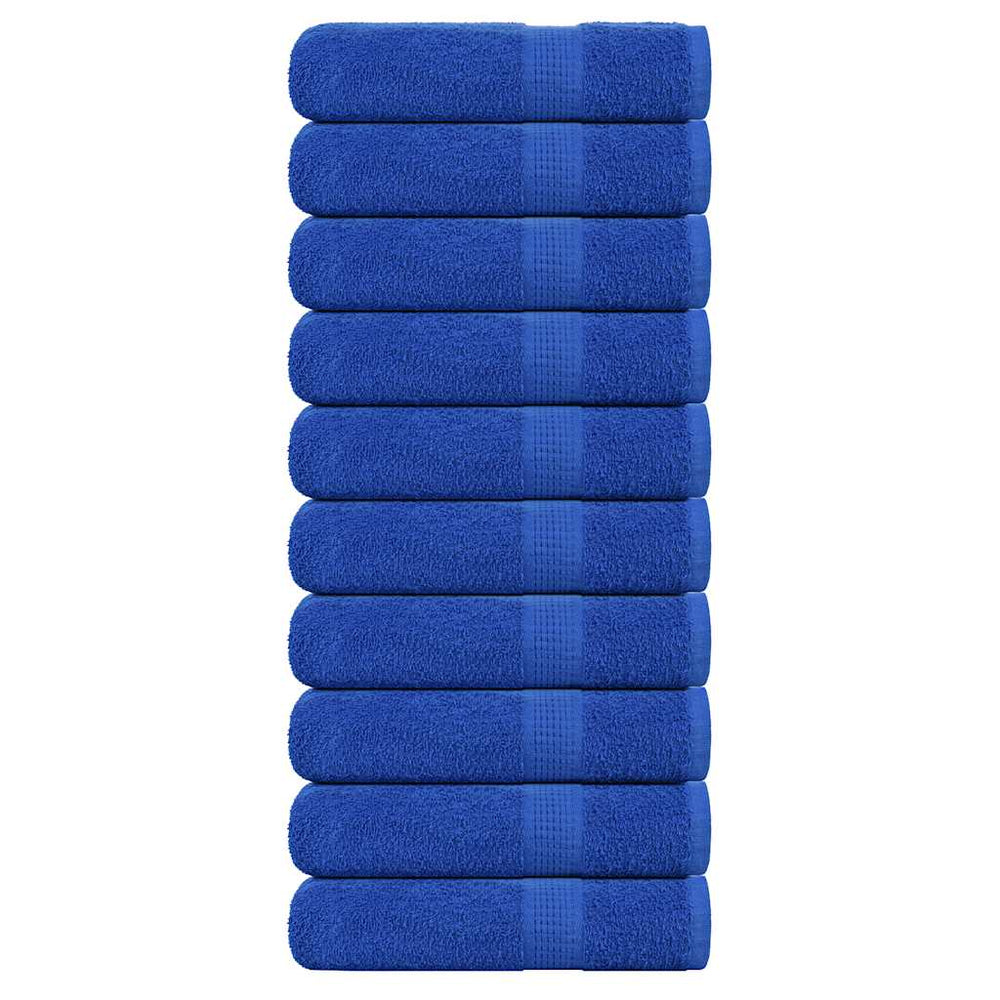 Vidaxl douchehanddoeken 10 st 70x140 cm 360 g m² 100% katoen blauw
