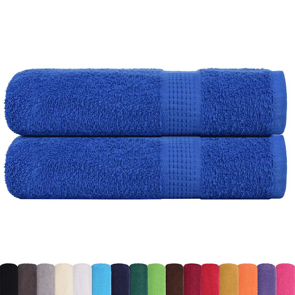 Vidaxl bath towels 2 pcs 100x150 cm 360 g m² 100% cotton blue