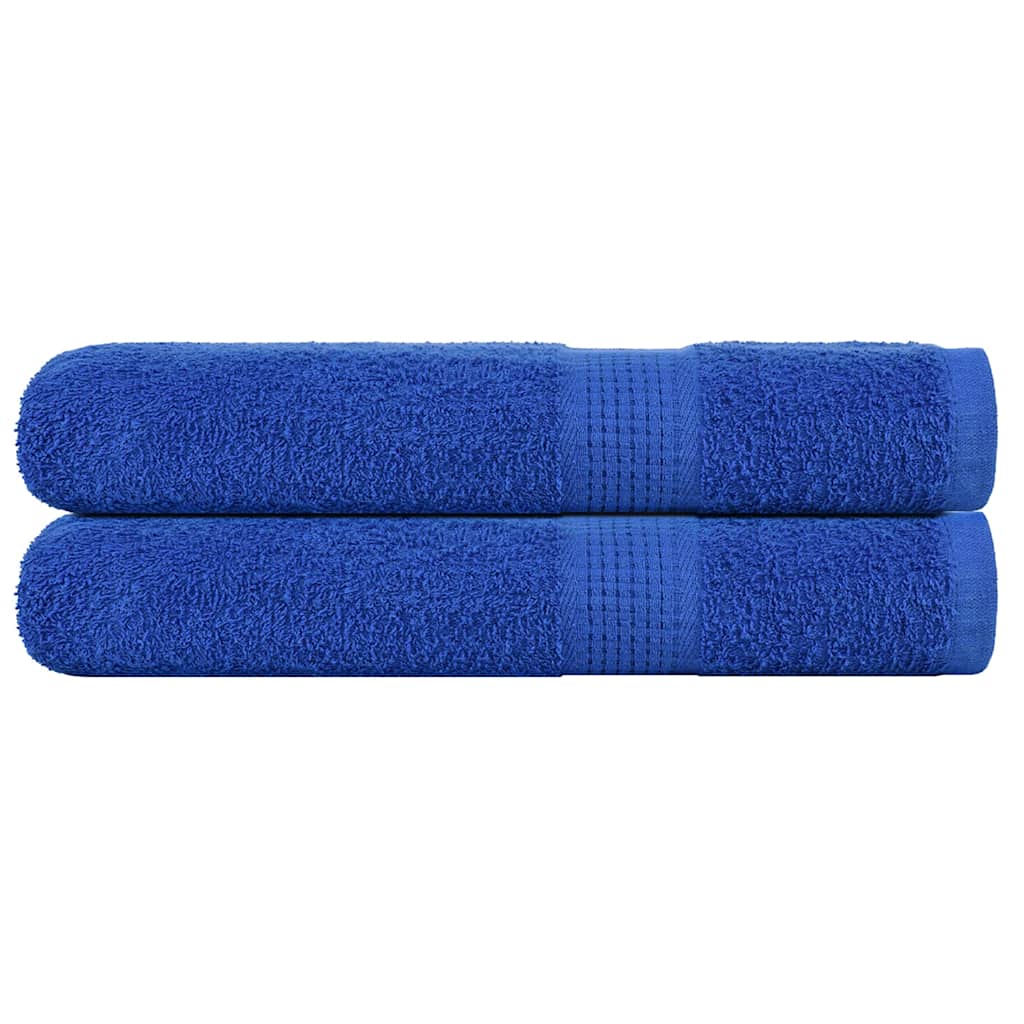 Vidaxl towels 2 pcs 100x200 cm 360 g m² 100% cotton blue
