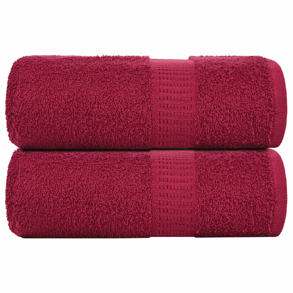 Vidaxl washcloths 2 pieces frogn bordeaux 30x30 cm 100% cotton