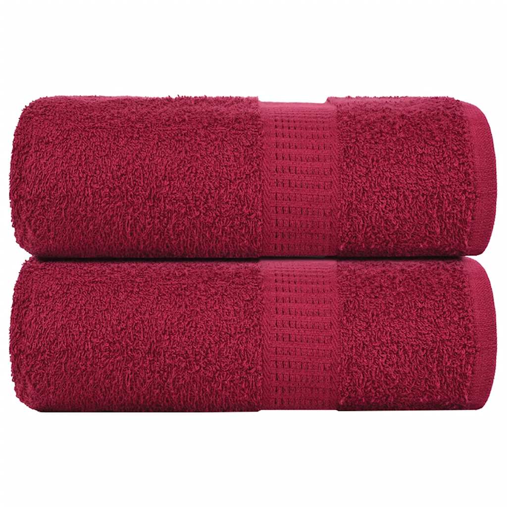 VidaXL guest towels 2 pcs 30x50 cm 360 g m² 100% cotton burgundy red