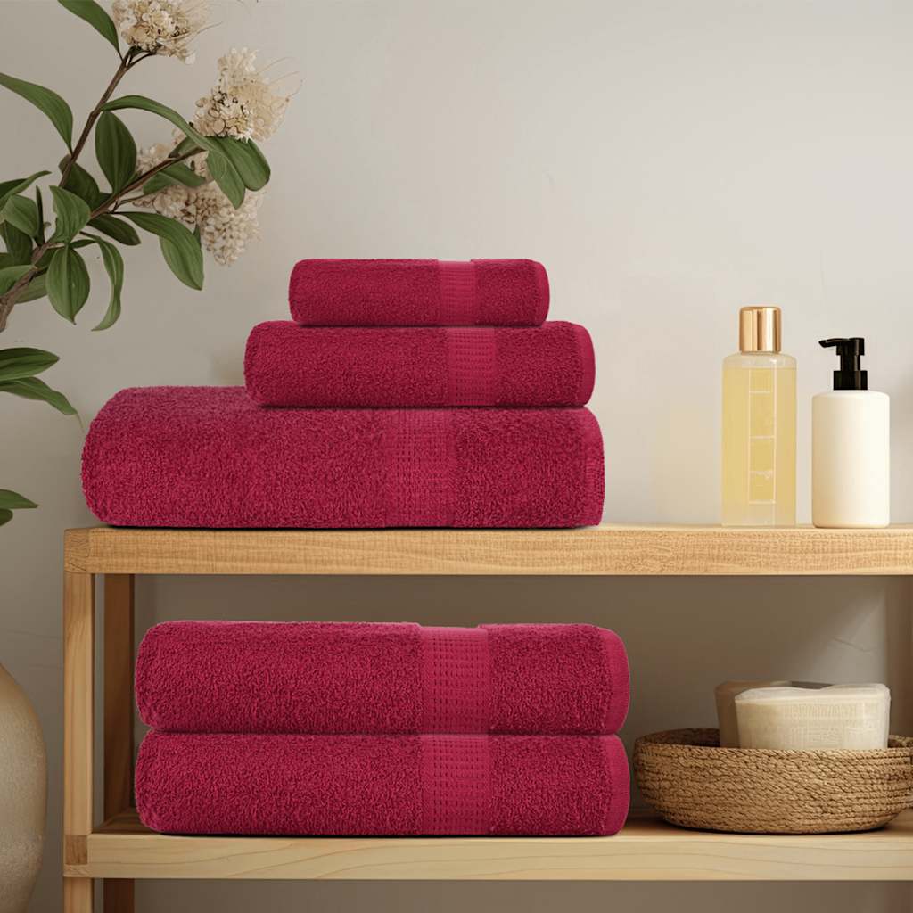 Vidaxl sauna towels 2 pcs 80x200 cm 360g m² 100% cotton burgundy red