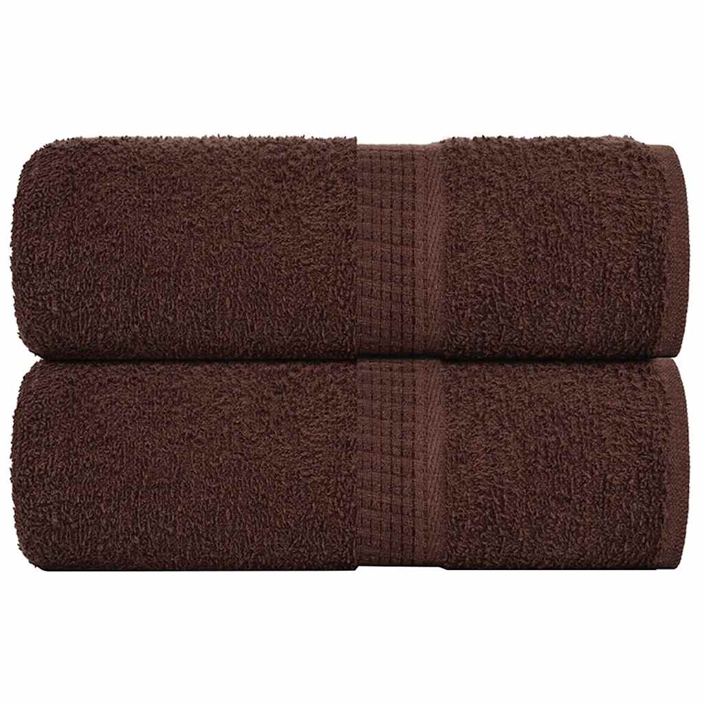Vidaxl washcloths 2 pieces frogn brown 30x30 cm 100% cotton