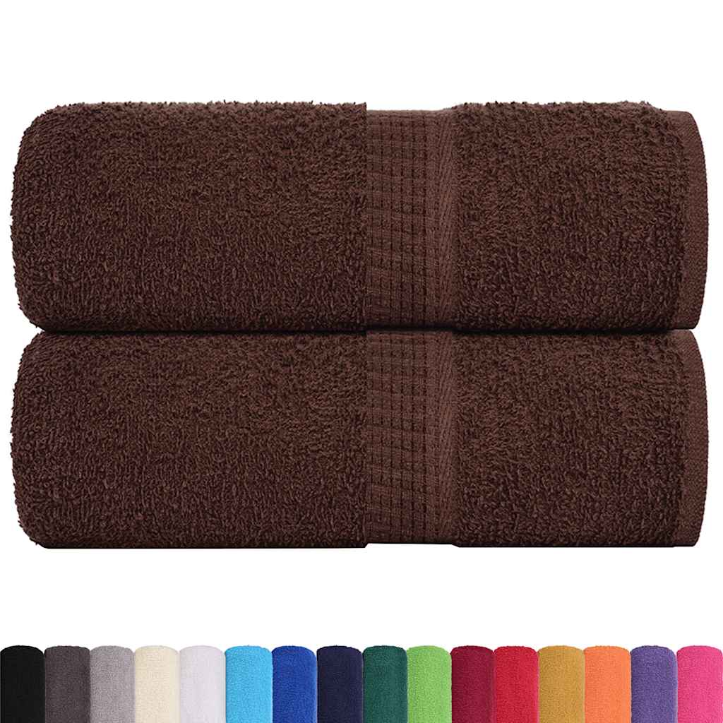 Vidaxl washcloths 2 pieces frogn brown 30x30 cm 100% cotton