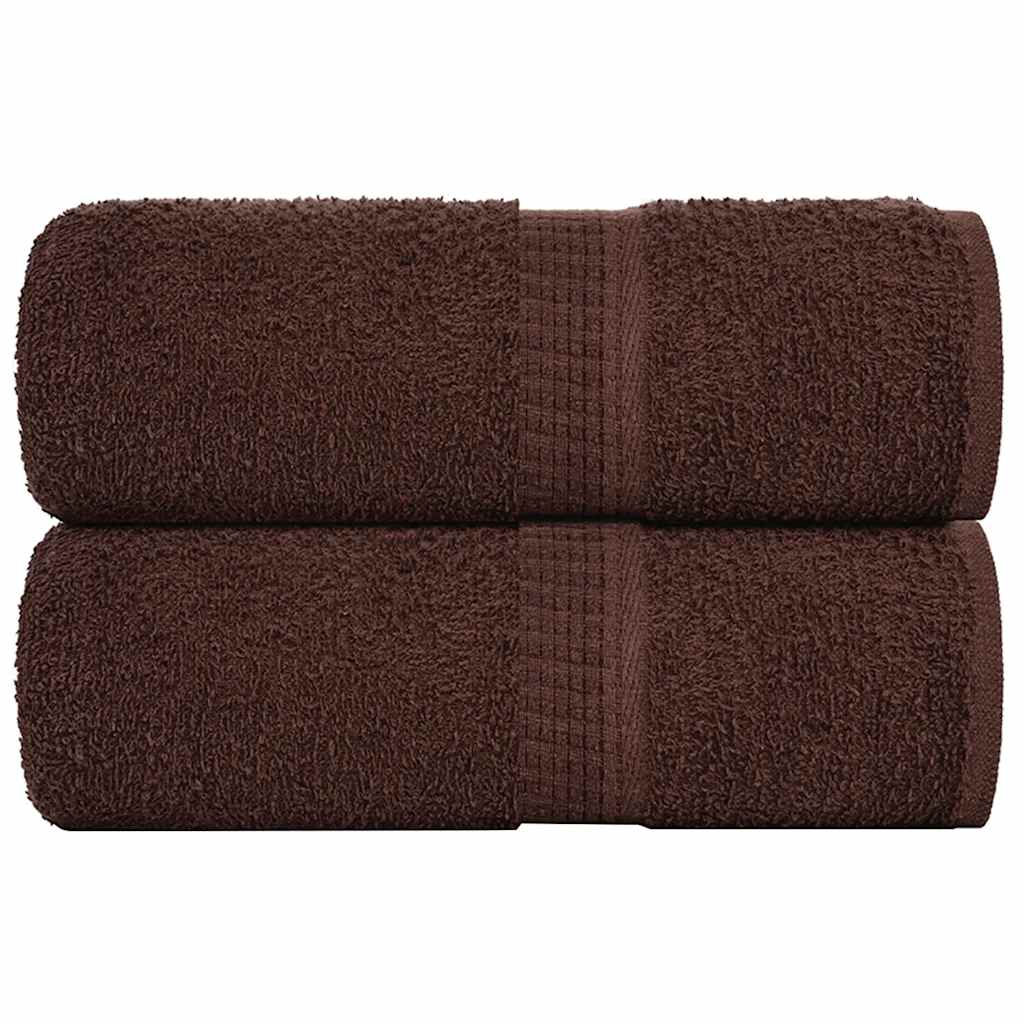 Vidaxx guest towels 2 pcs 30x50 cm 360 g m² 100% cotton brown