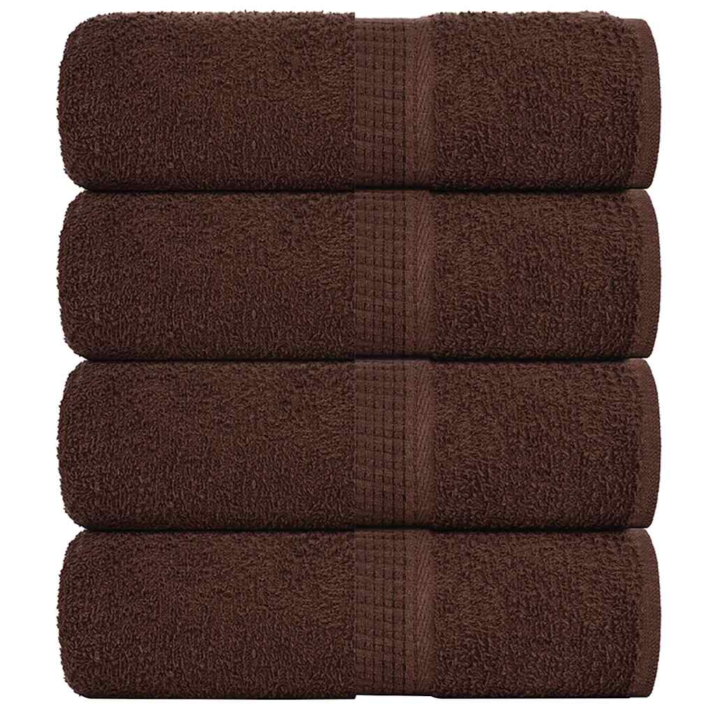 VidaXL guest towels 4 pcs 30x50 cm 360 g m² 100% cotton brown