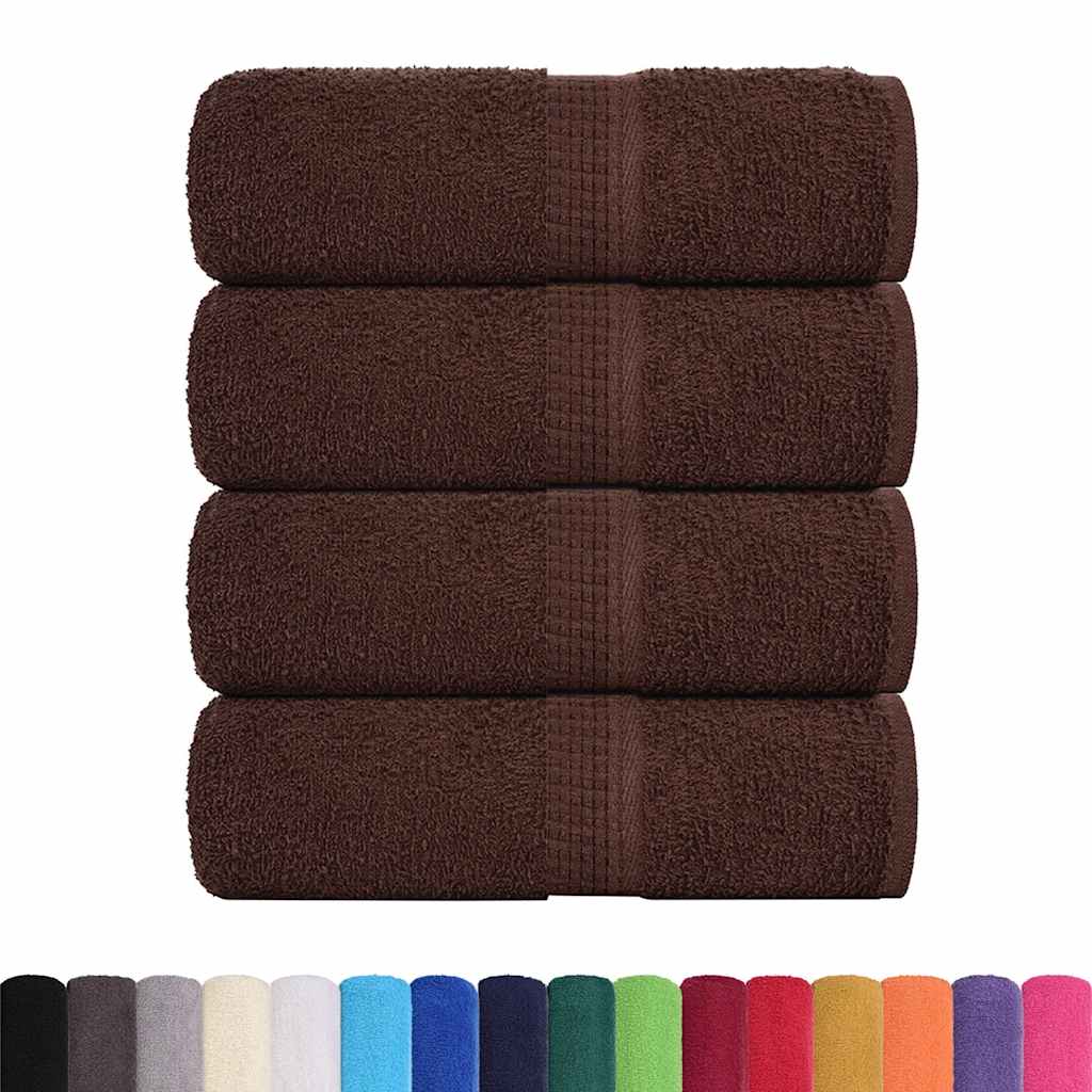 VidaXL guest towels 4 pcs 30x50 cm 360 g m² 100% cotton brown