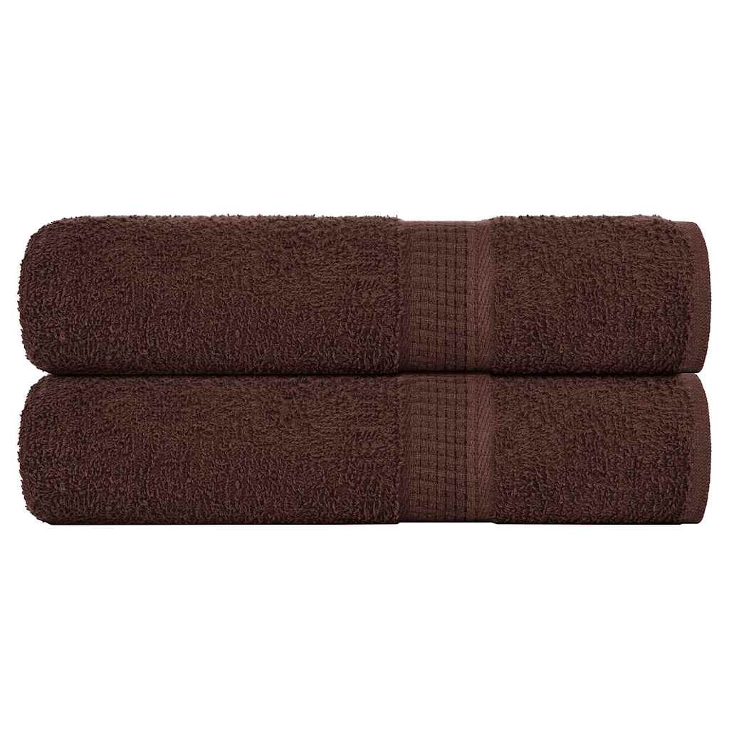 Vidaxx towels 2 pcs 50x100 cm 360 g m² 100% cotton brown