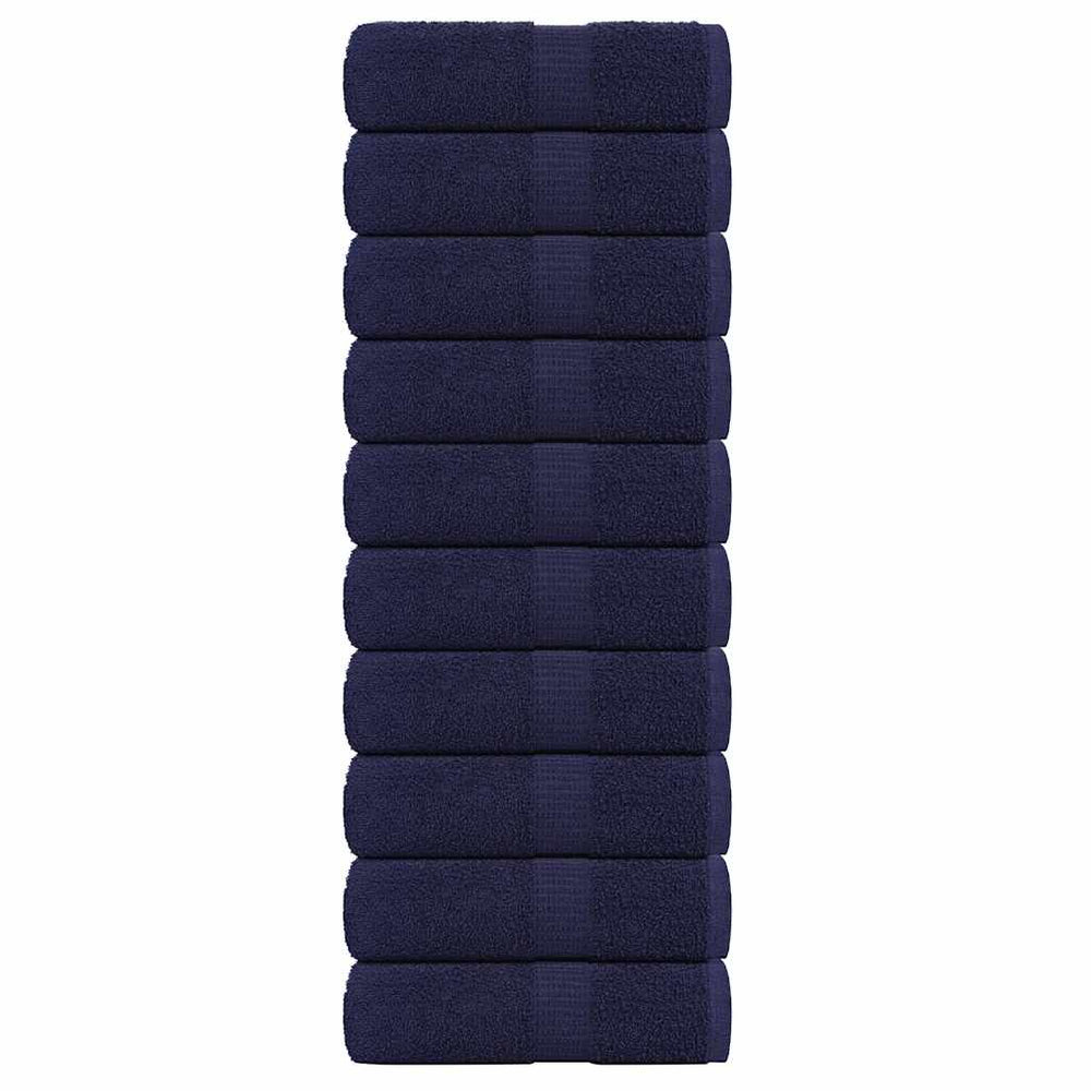 VIDAXL SALOPE SAPAGGIO 10 ST 30x30 cm 360 g m² 100% cotone blu navy