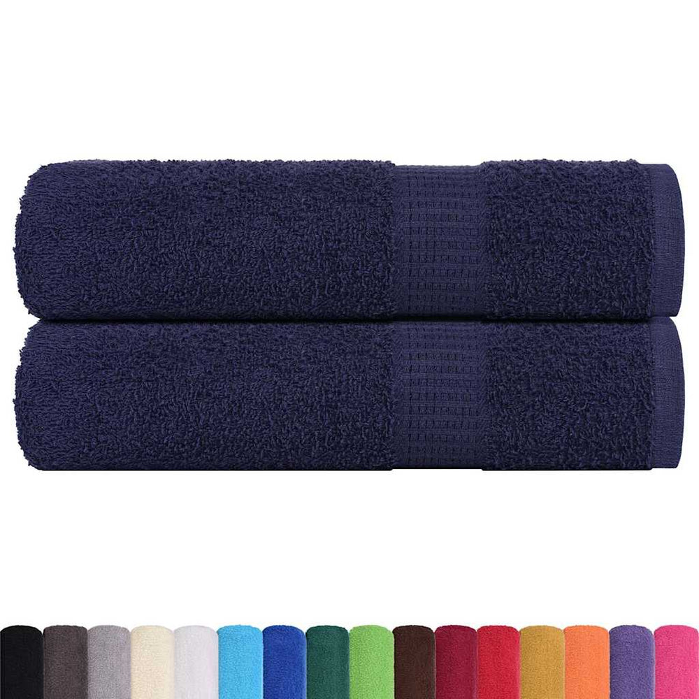 Asciugamani Vidaxl 2 ST 50x100 cm 360 g m² 100% cotone blu navy
