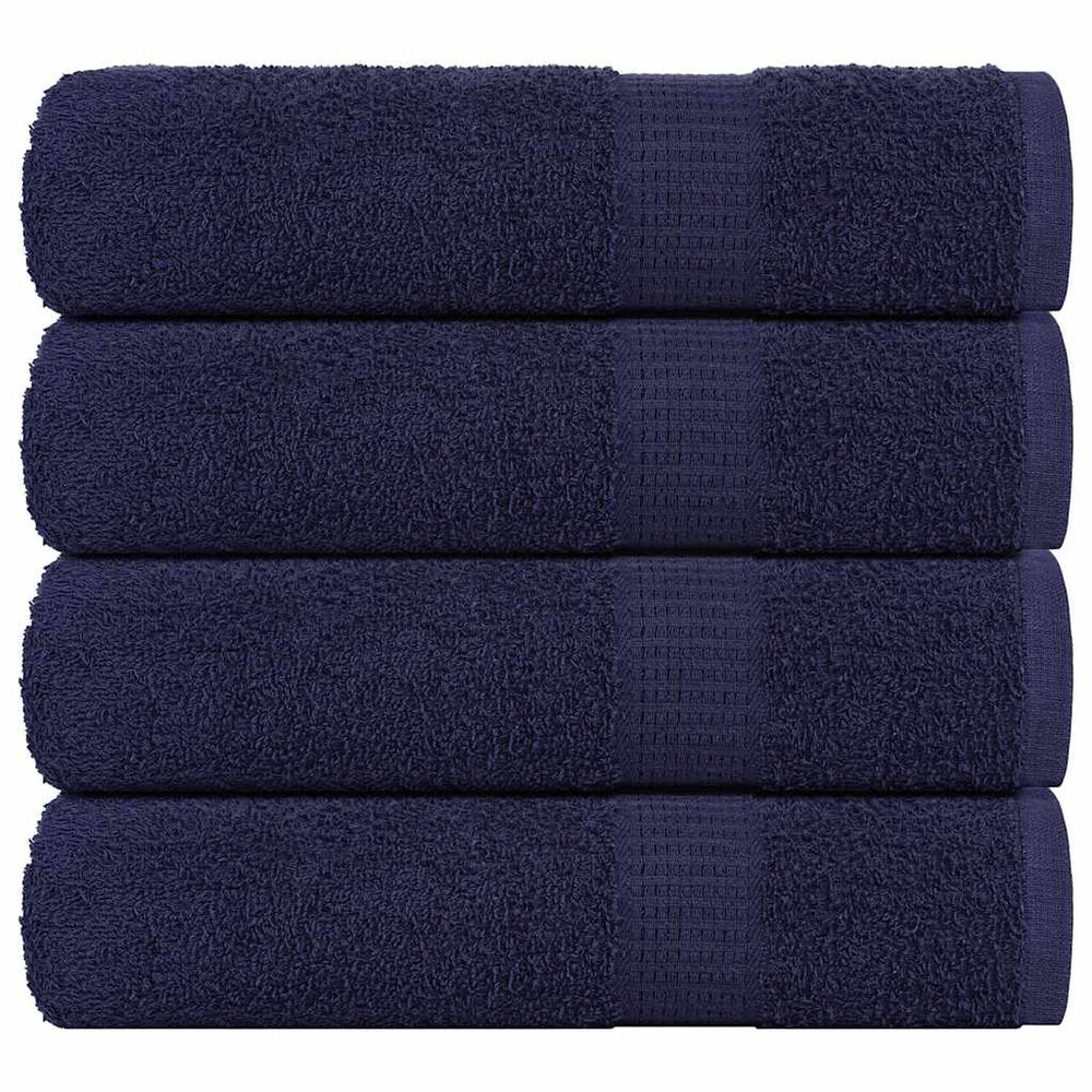 Asciugamani Vidaxl 4 ST 50x100 cm 360 g m² 100% cotone blu navy