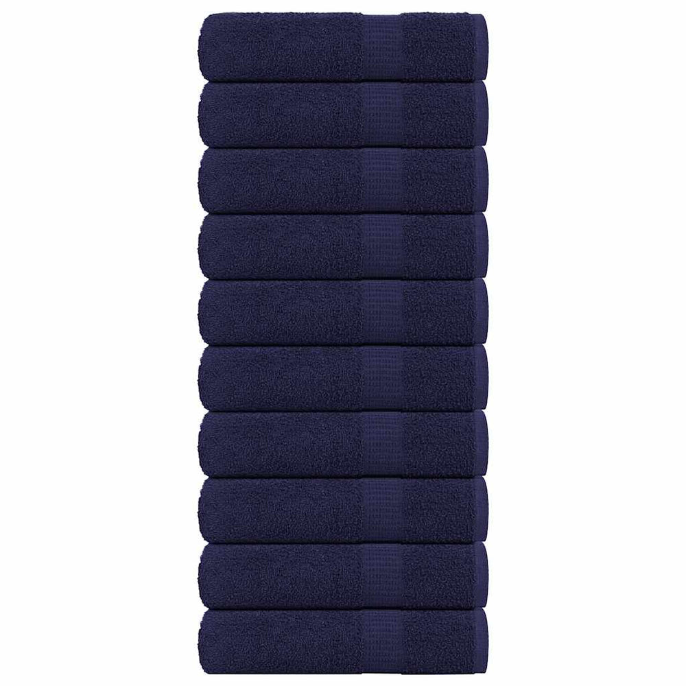 Asciugamani Vidaxl 10 ST 50x100 cm 360 g m² 100% cotone blu navy
