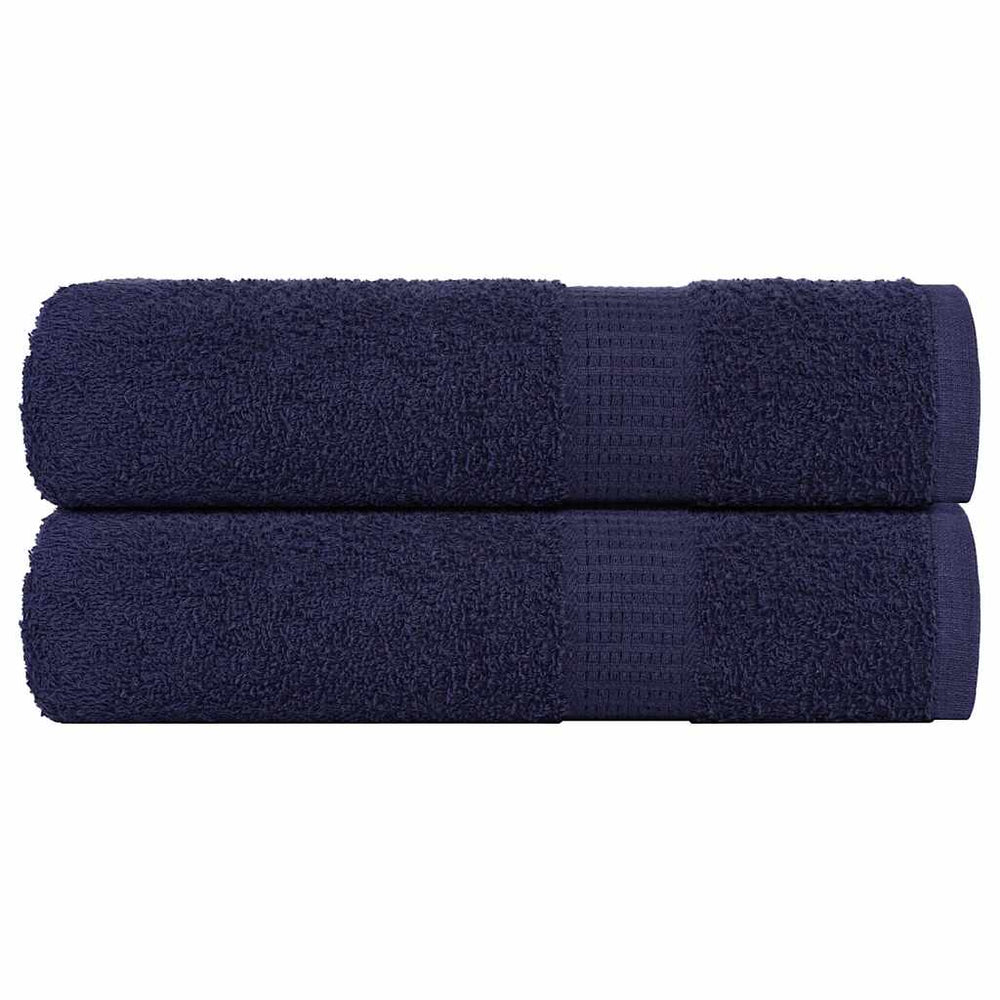 Asciugamani da bagno Vidaxl 2 ST 100x150 cm 360 g m² 100% cotone blu navy
