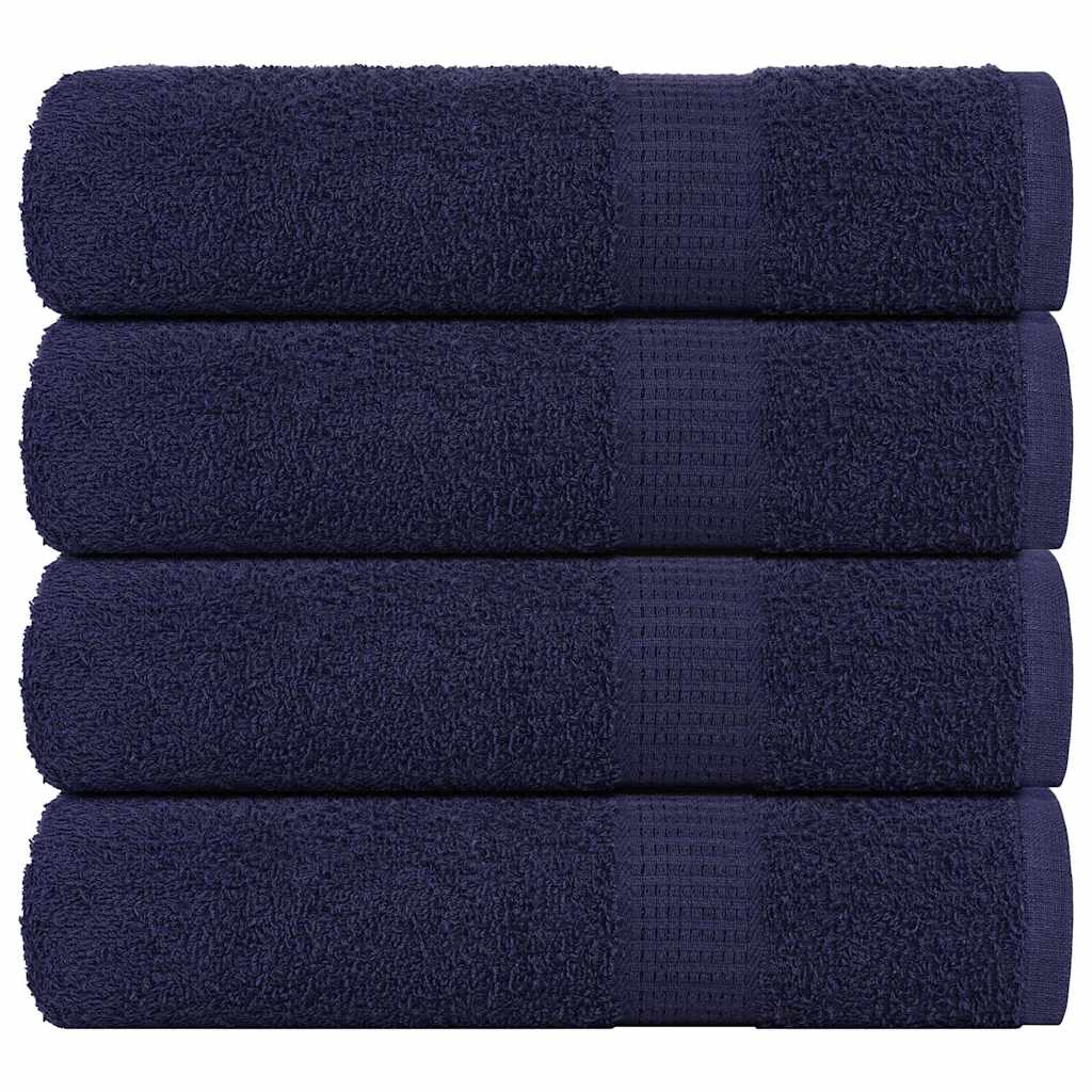 Vidaxl bath towels 4 pcs 100x150 cm 360 g m² 100% cotton navy blue