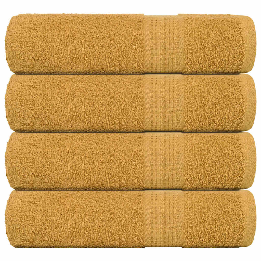 Asciugamani Vidaxl 4 ST 50x100 cm 360 g m² 100% in oro di cotone